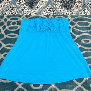 Lilly Pulitzer Blue Strapless Tube Top XS
